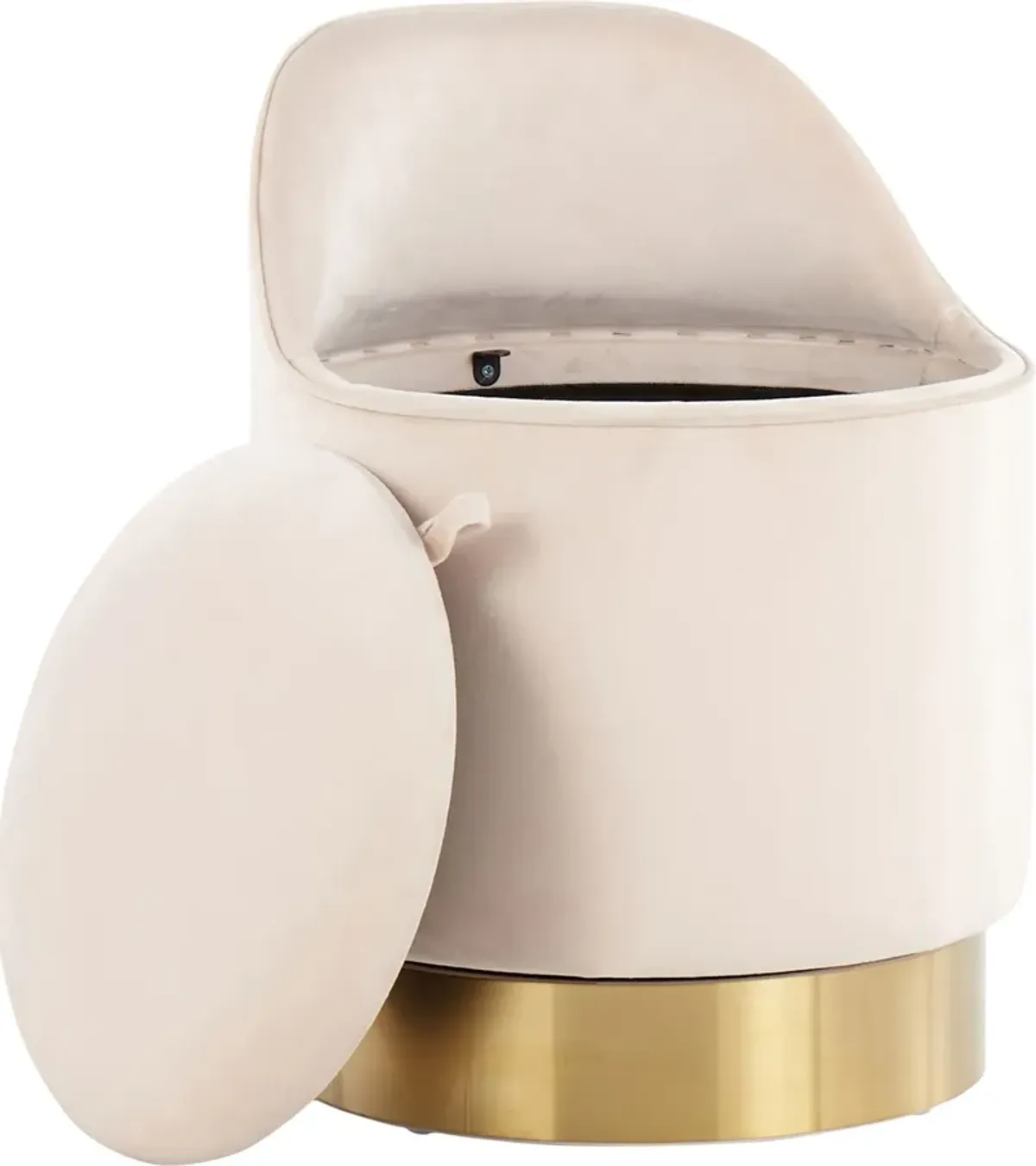 Mirage Vanity Stool - Gold/Cream