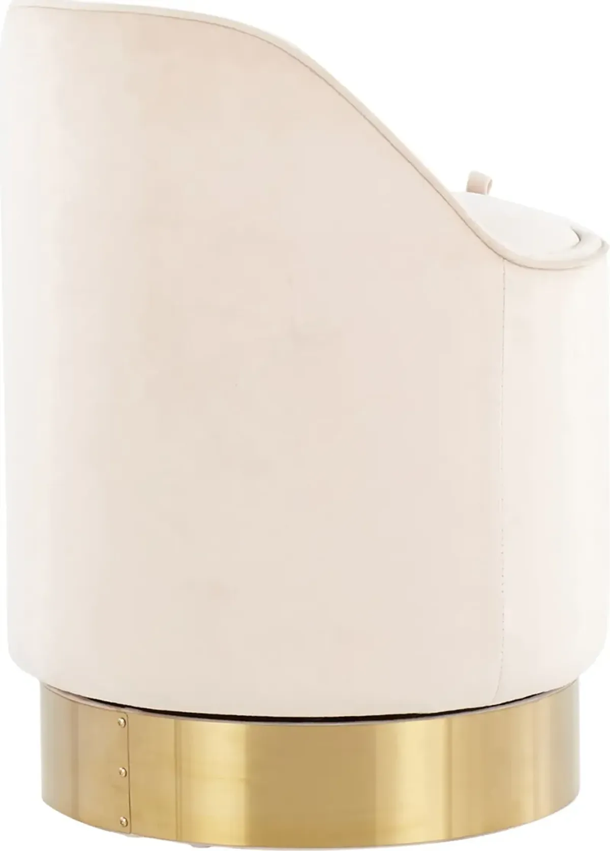 Mirage Vanity Stool - Gold/Cream