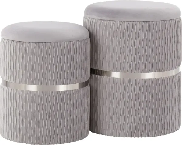 Swift Set of 2 Nesting Ottomans