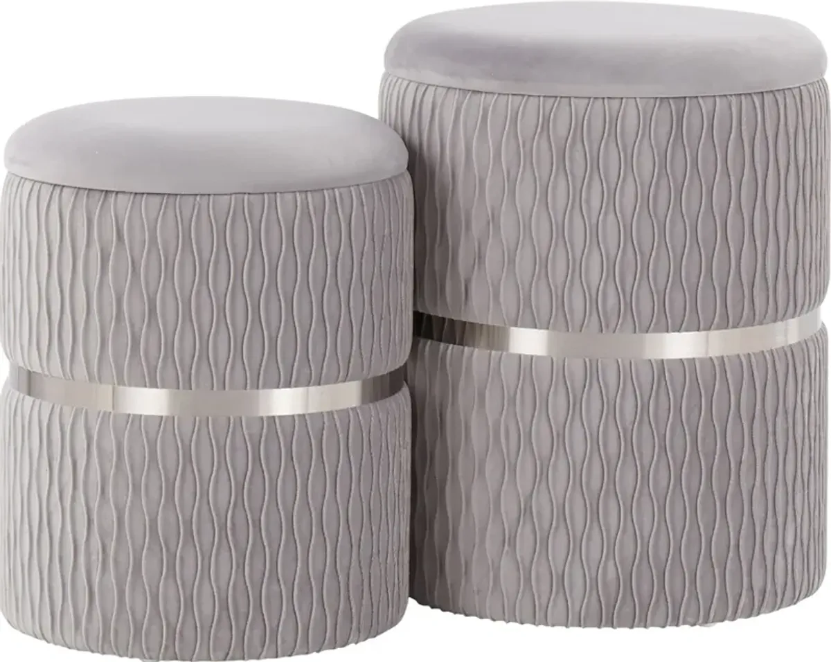 Swift Set of 2 Nesting Ottomans