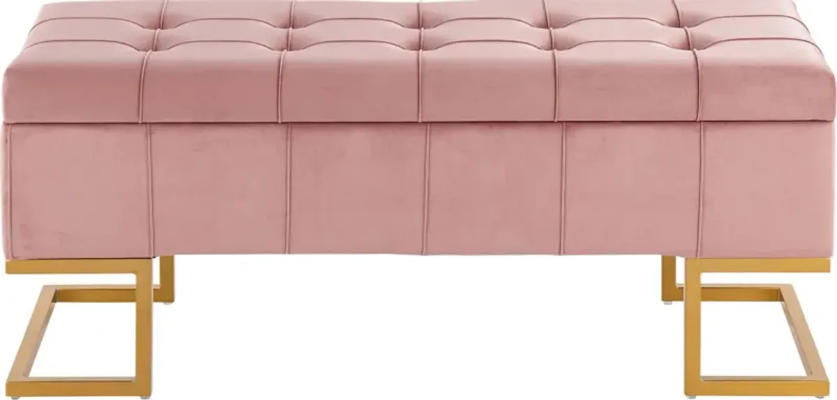 Cassis Storage Bench - Pink