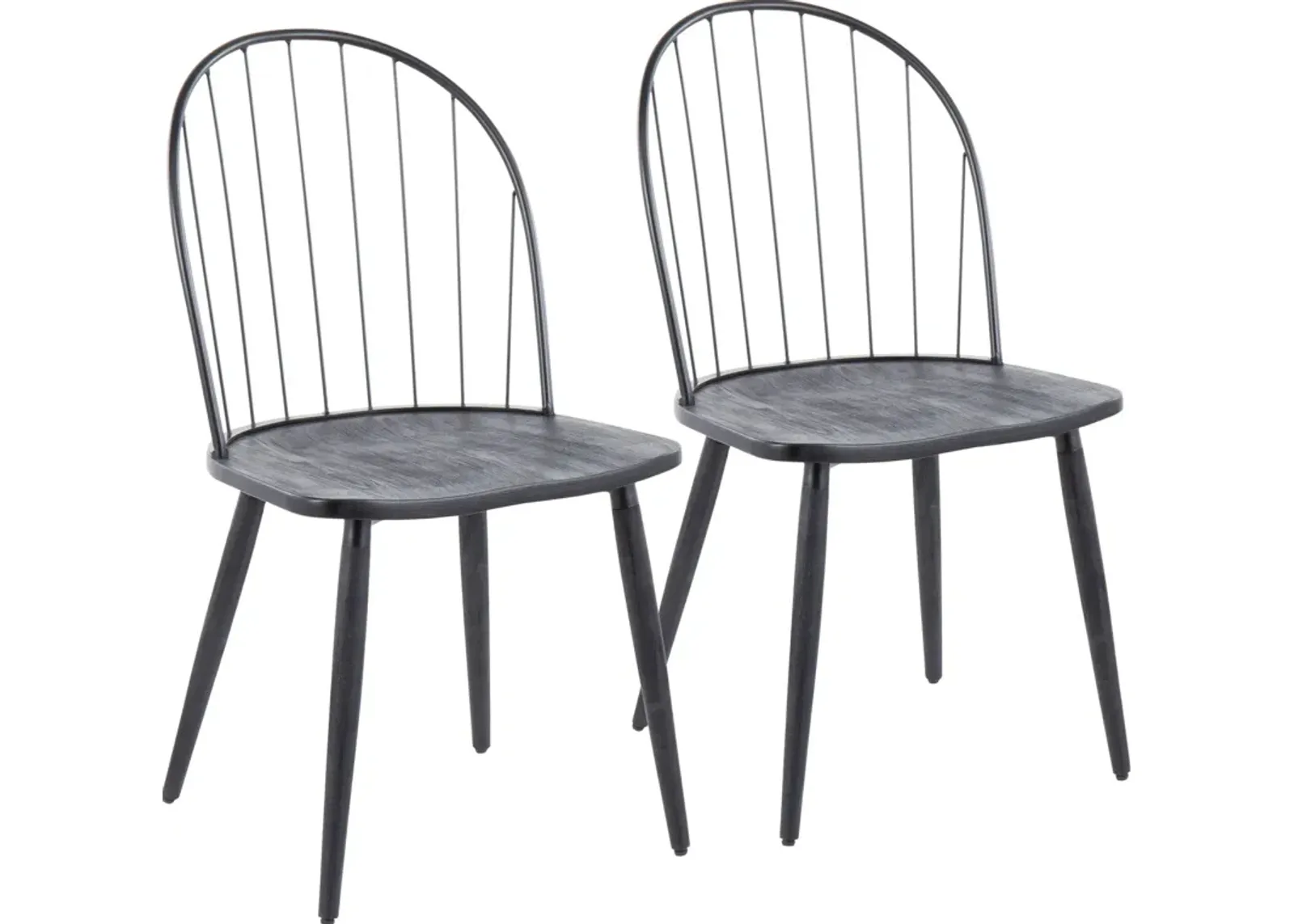 Eileen Set of 2 Dining Chairs - Black