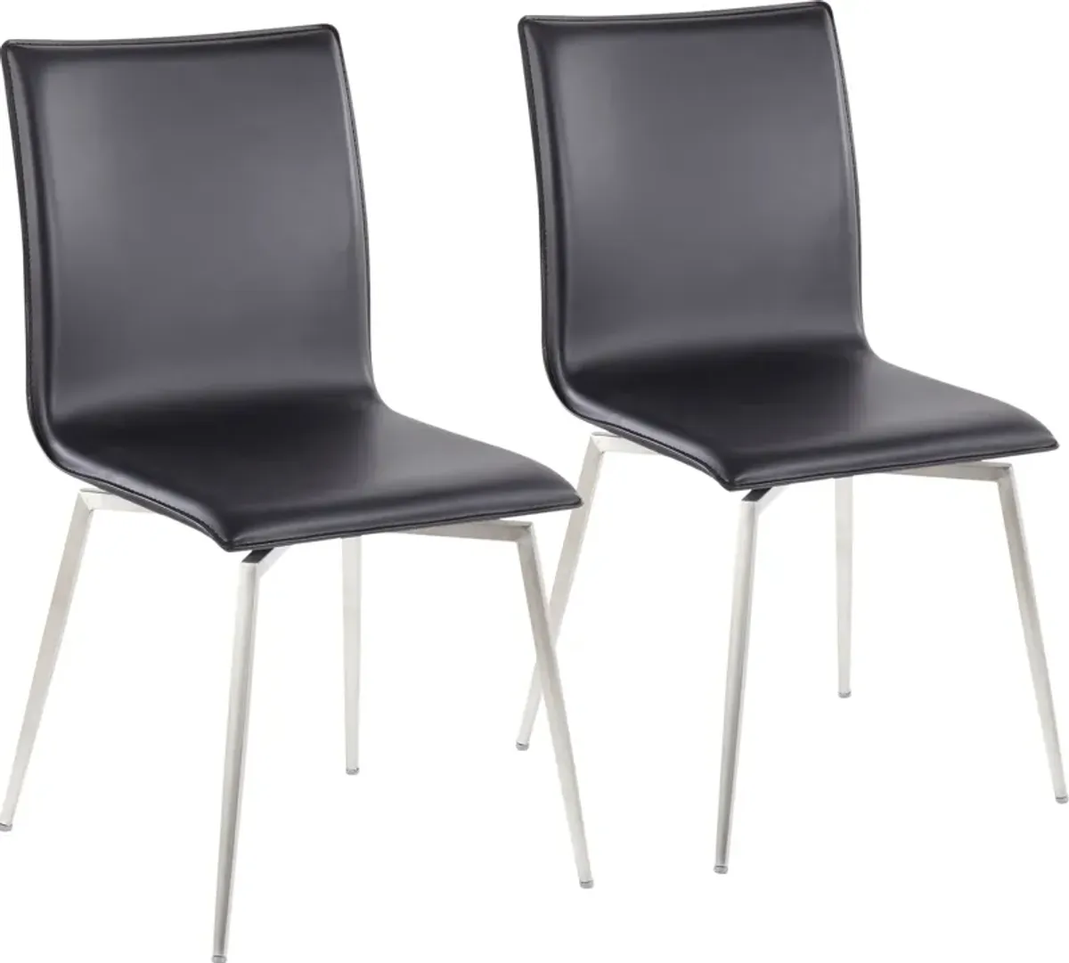 Midas Set of 2 Dining Chairs - Black