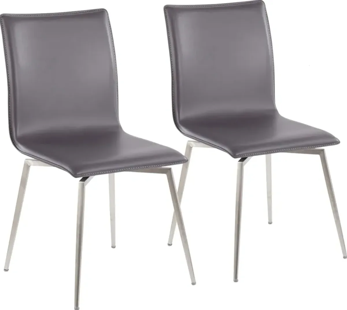 Midas Set of 2 Dining Chairs - Gray