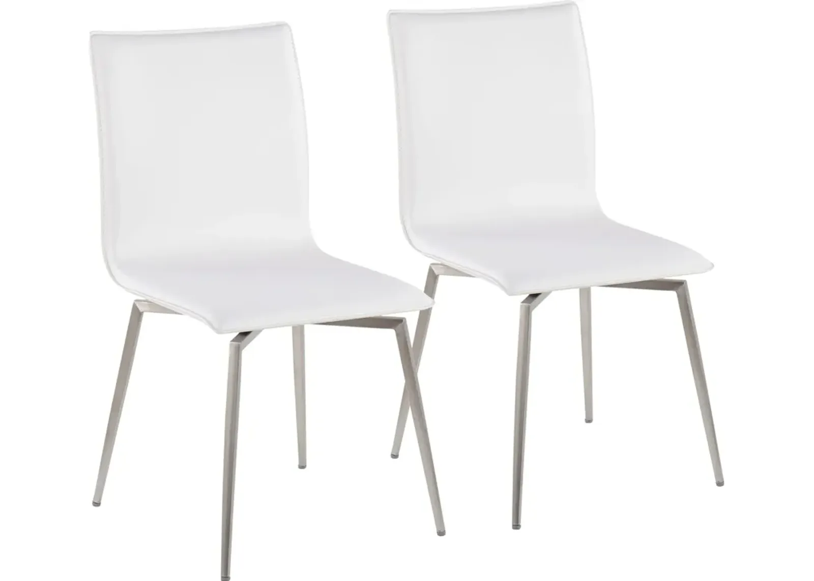 Midas Set of 2 Dining Chairs - White