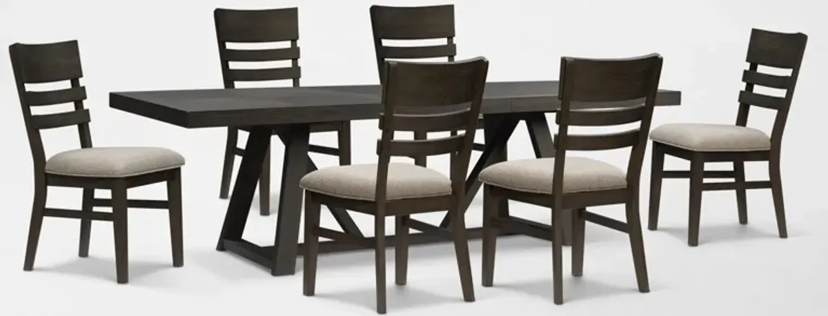 Edison Extendable Dining Table and 6 Dining Chairs