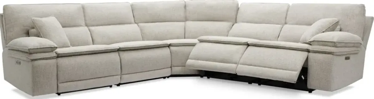 Brookdale 5-Piece Dual-Power Reclining Sectional with 3 Reclining Seats