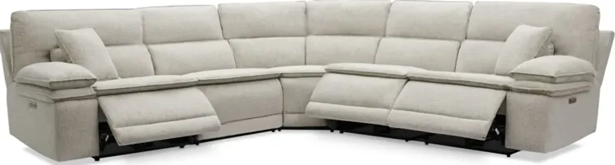 Brookdale 5-Piece Dual-Power Reclining Sectional with 3 Reclining Seats