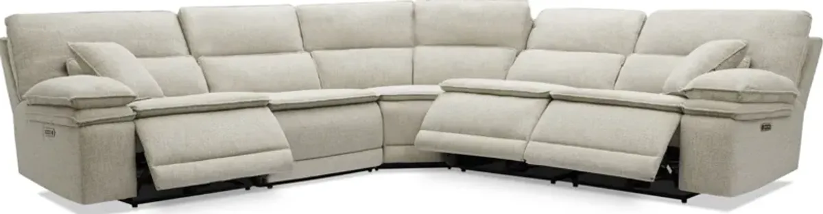 Brookdale 5-Piece Dual-Power Reclining Sectional with 3 Reclining Seats