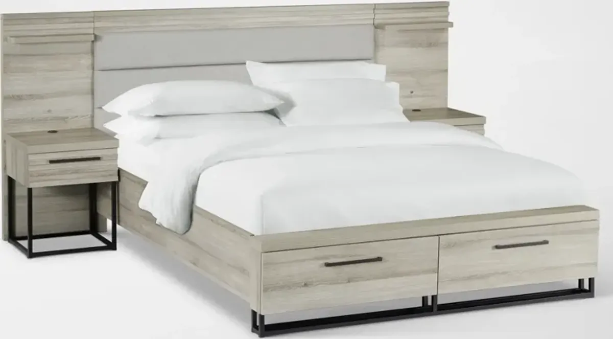 Nolan 7-Piece Queen Storage Bedroom Set with 2 Nightstands