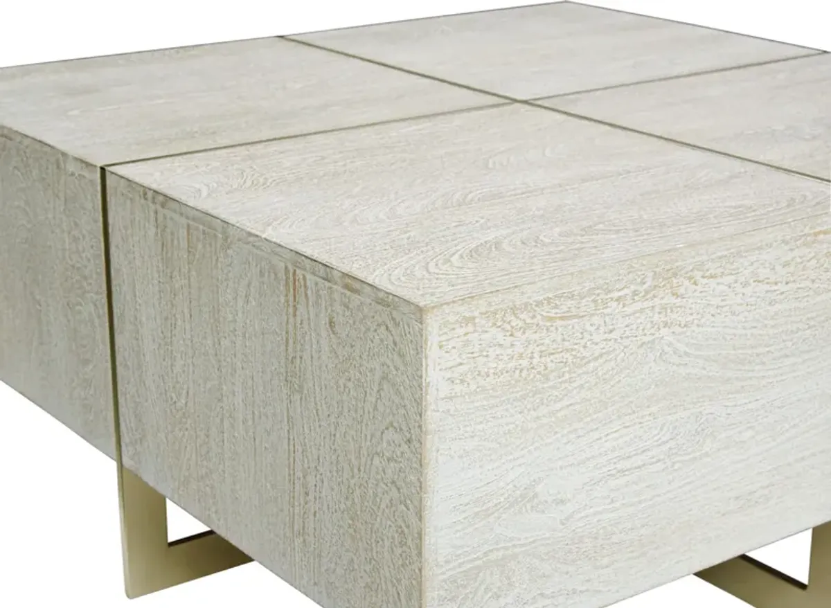 Odessa Square Coffee Table - White