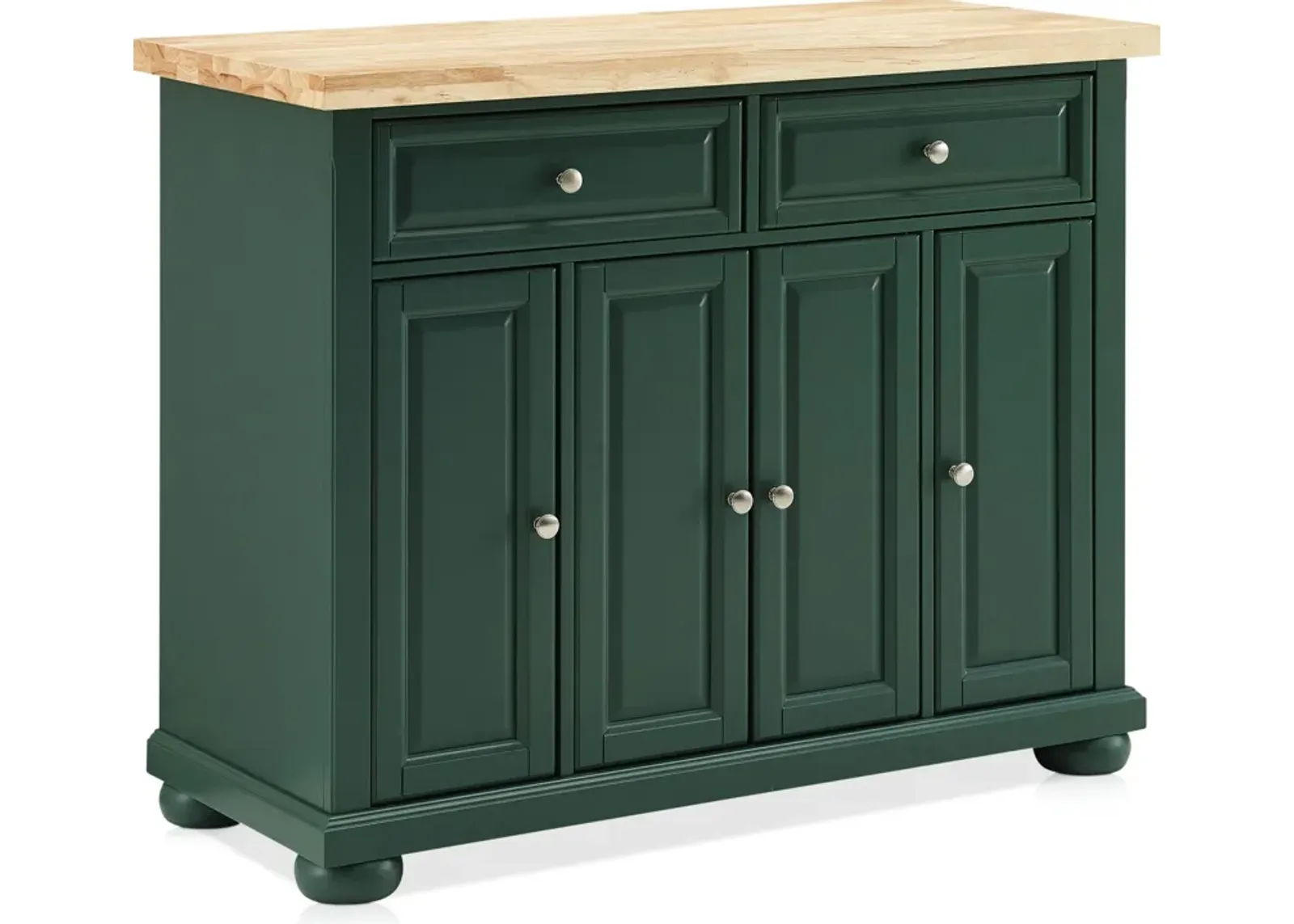 Wendy Kitchen Island - Green/Wood