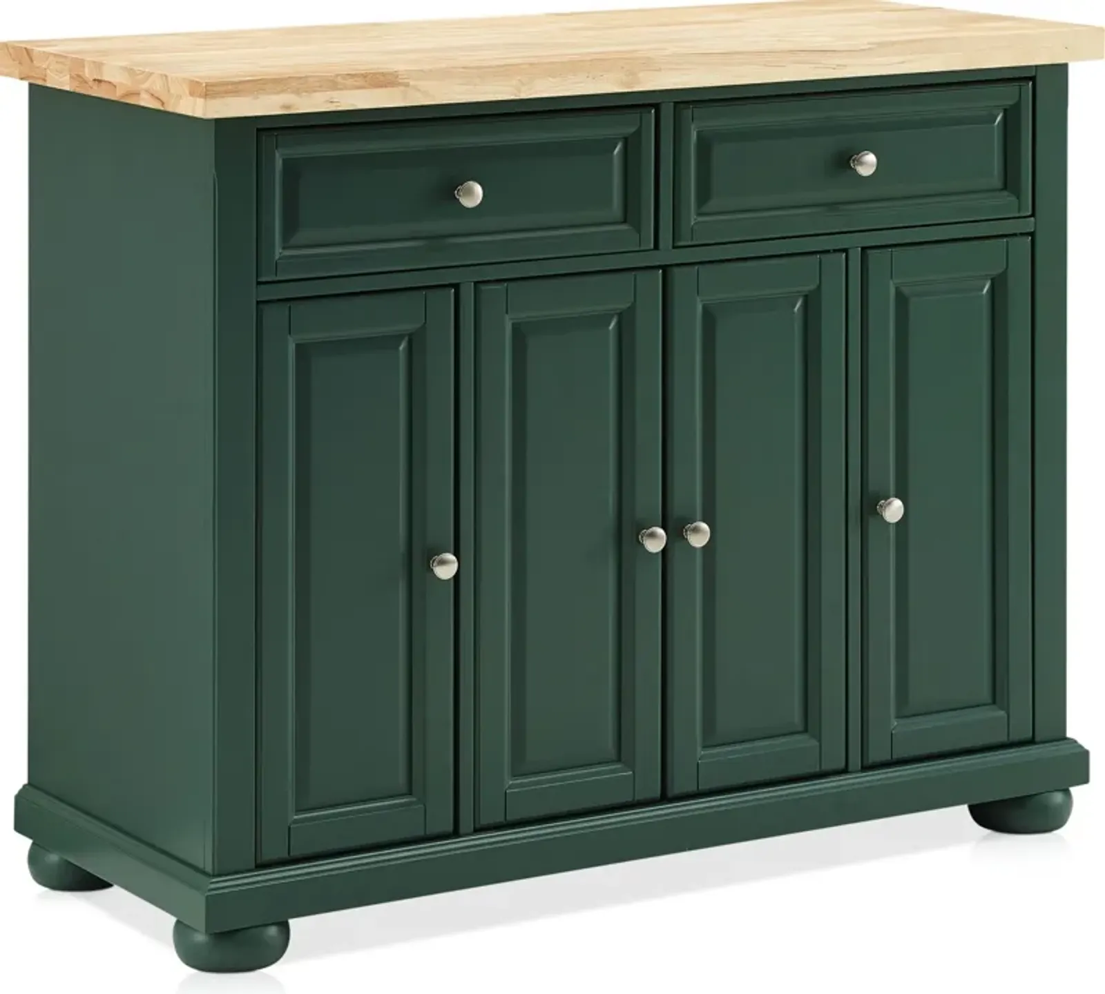 Wendy Kitchen Island - Green/Wood