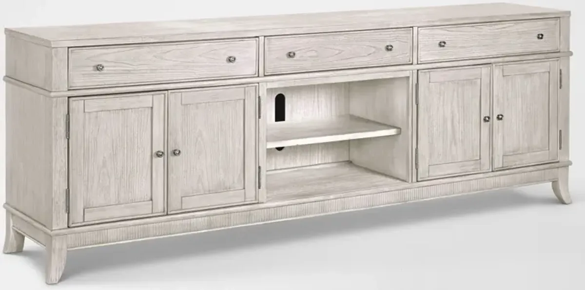 Hazel 94" TV Stand - Water White