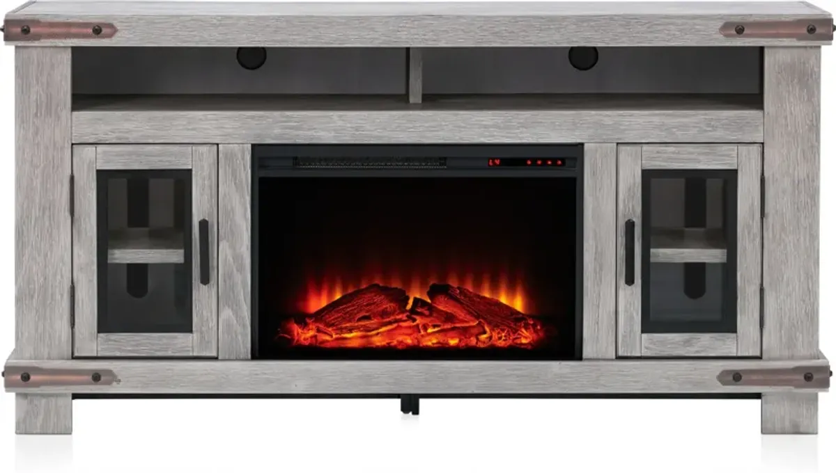 Sterling 65" Fireplace TV Stand - Gray