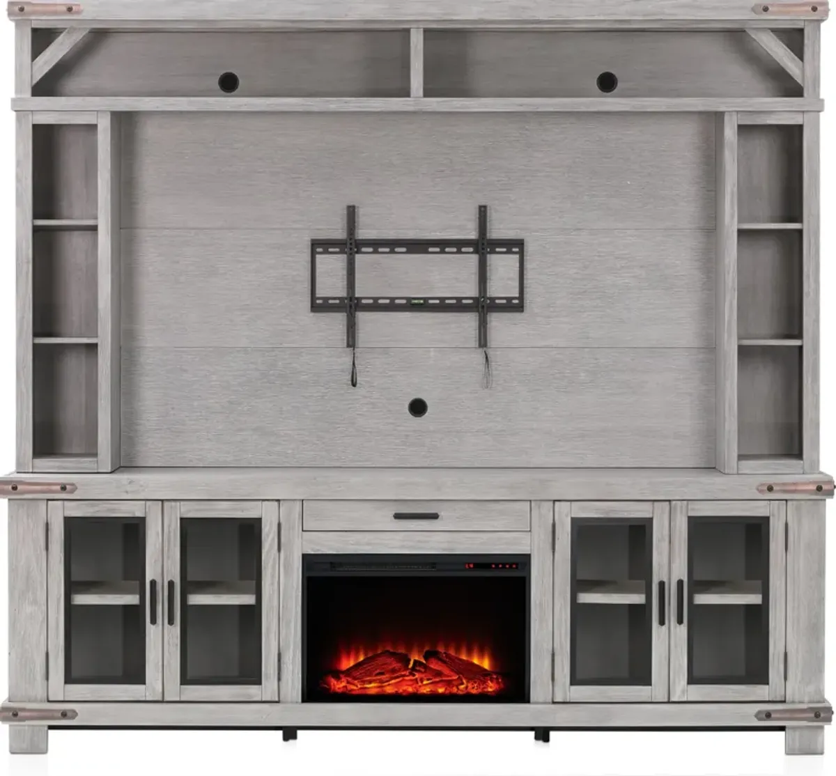 Sterling Fireplace Entertainment Wall - Gray