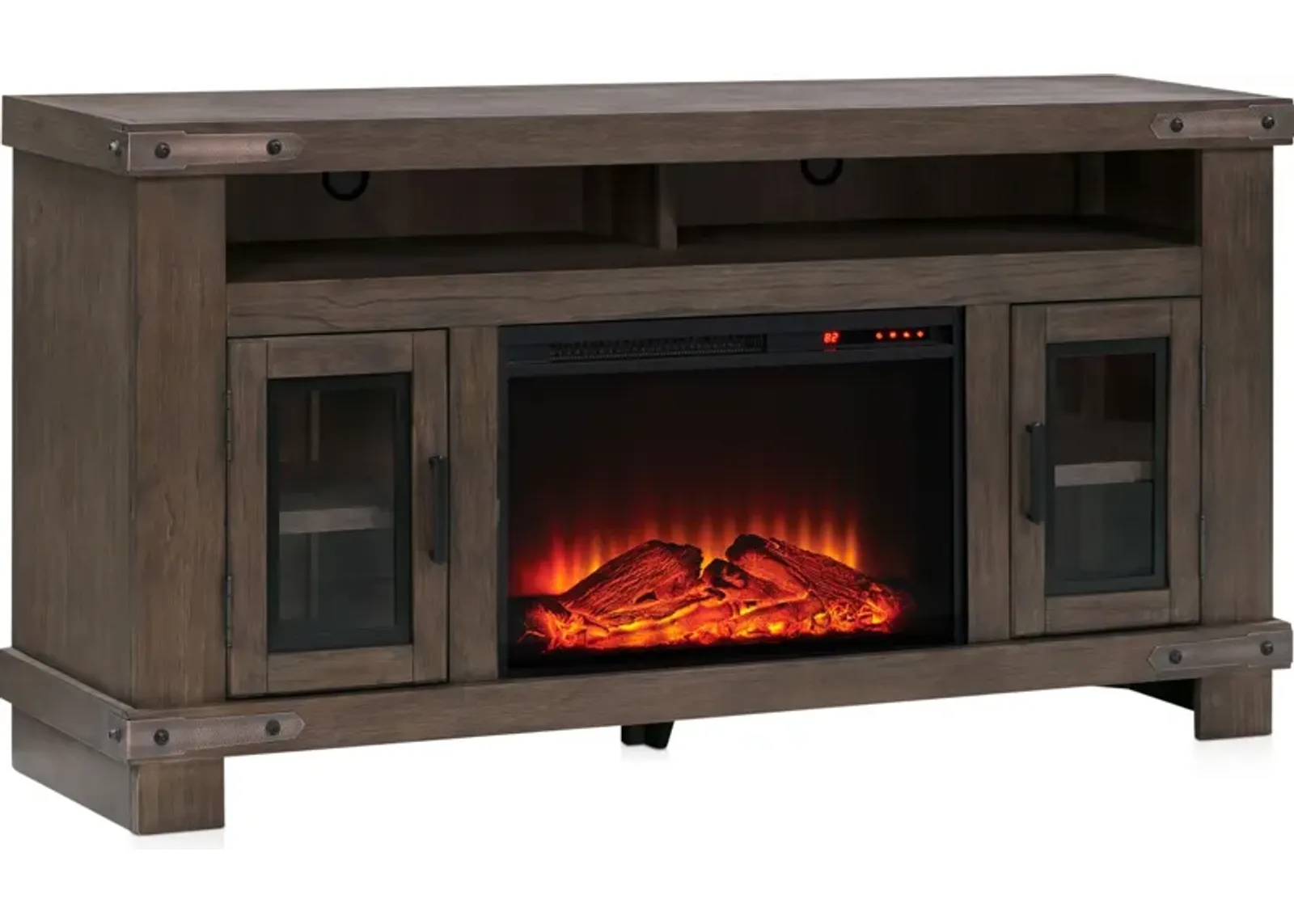 Sterling 65" Fireplace TV Stand - Brown