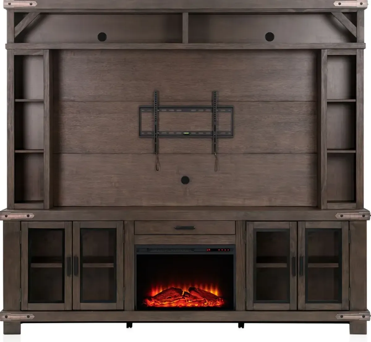 Sterling Fireplace Entertainment Wall - Brown