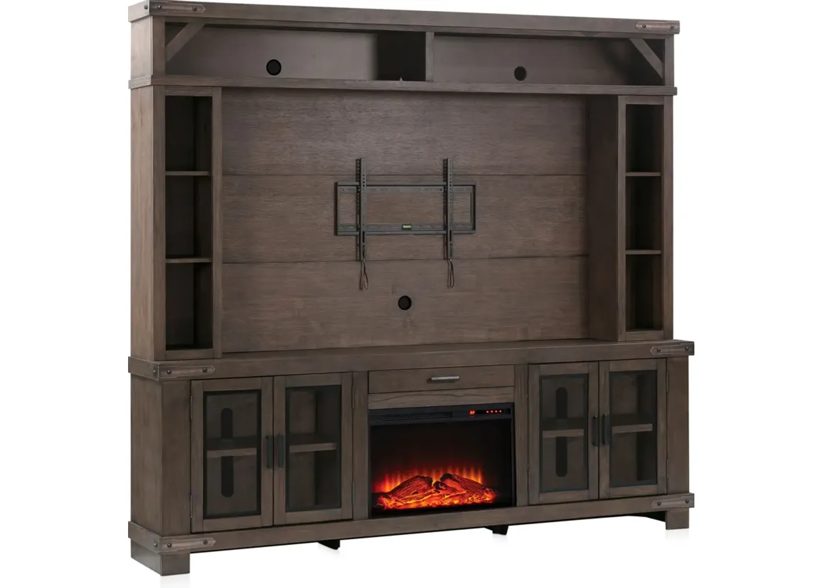 Sterling Fireplace Entertainment Wall - Brown