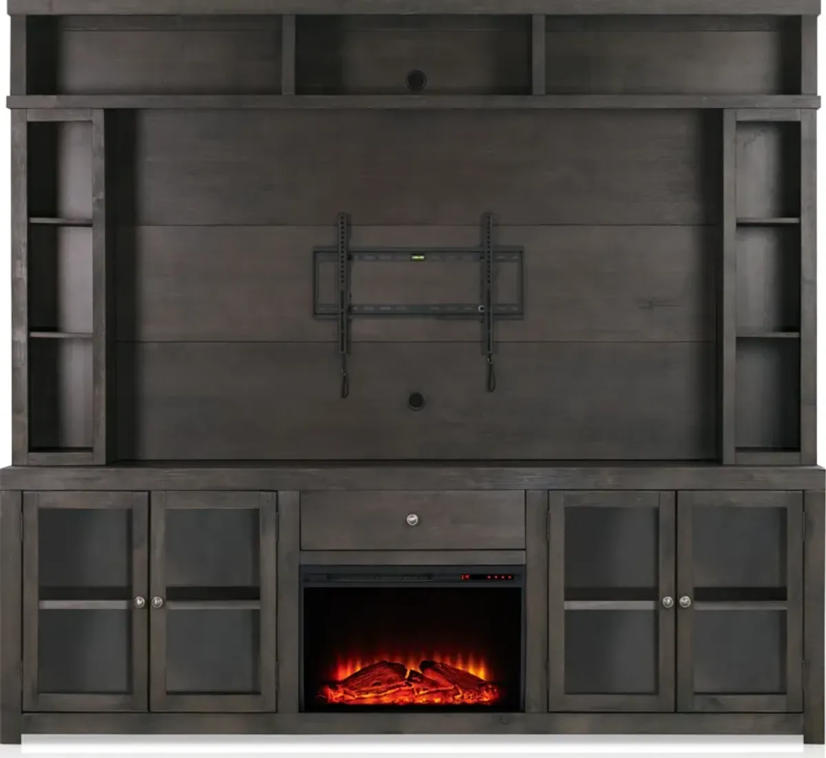 Butler Traditional Fireplace Entertainment Wall - Brown