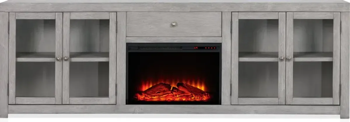 Butler 96" Fireplace TV Stand - Gray