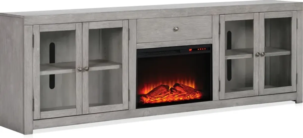 Butler 96" Fireplace TV Stand - Gray