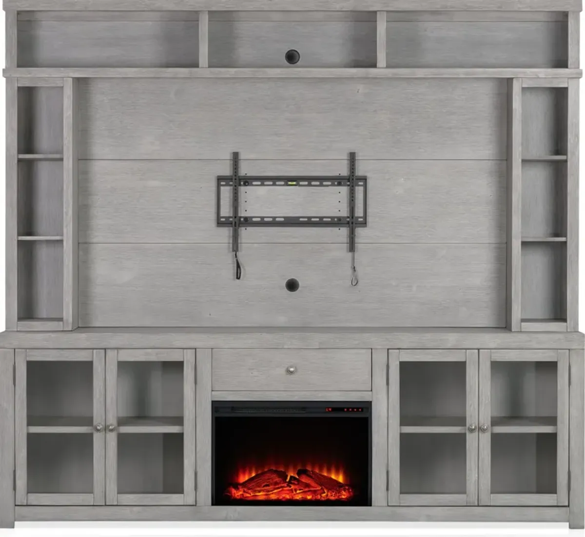 Butler Fireplace Entertainment Wall - Gray