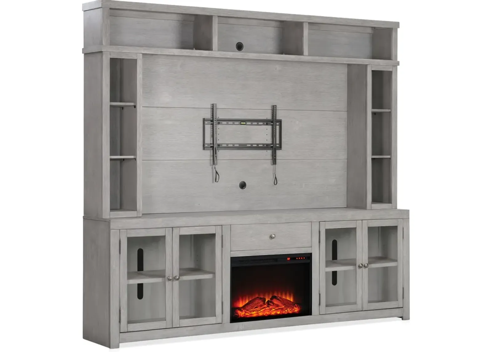 Butler Fireplace Entertainment Wall - Gray