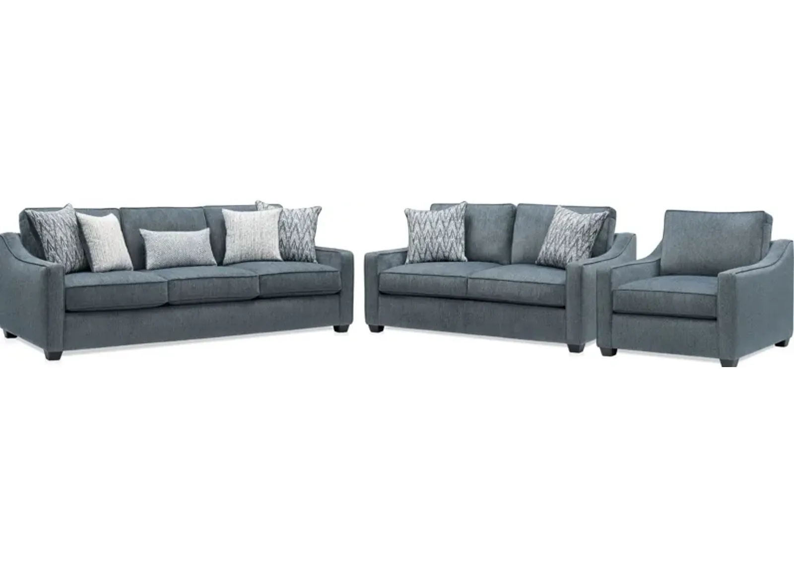 Callie Sofa, Loveseat and Chair - Navy