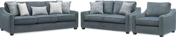 Callie Sofa, Loveseat and Chair - Navy