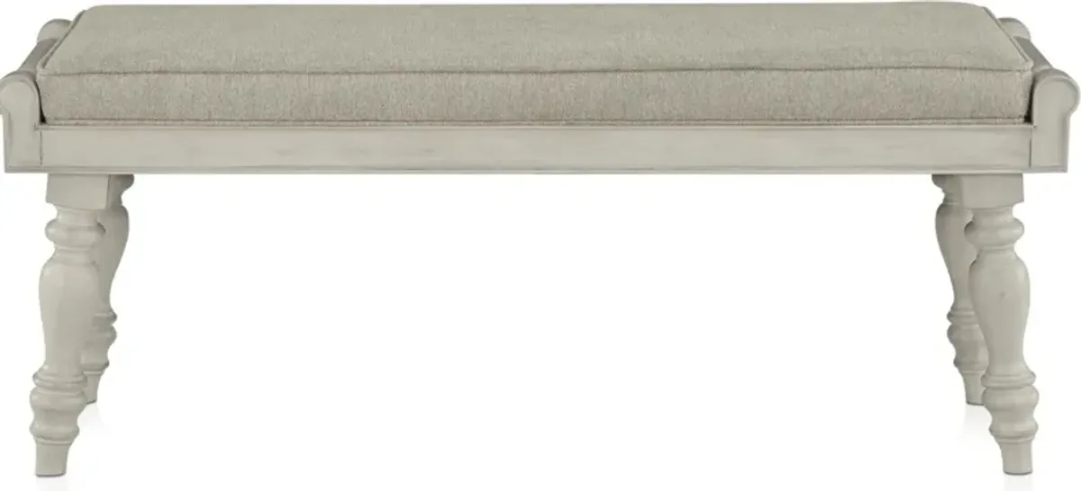 Vineyard Dining Bench - Ivory