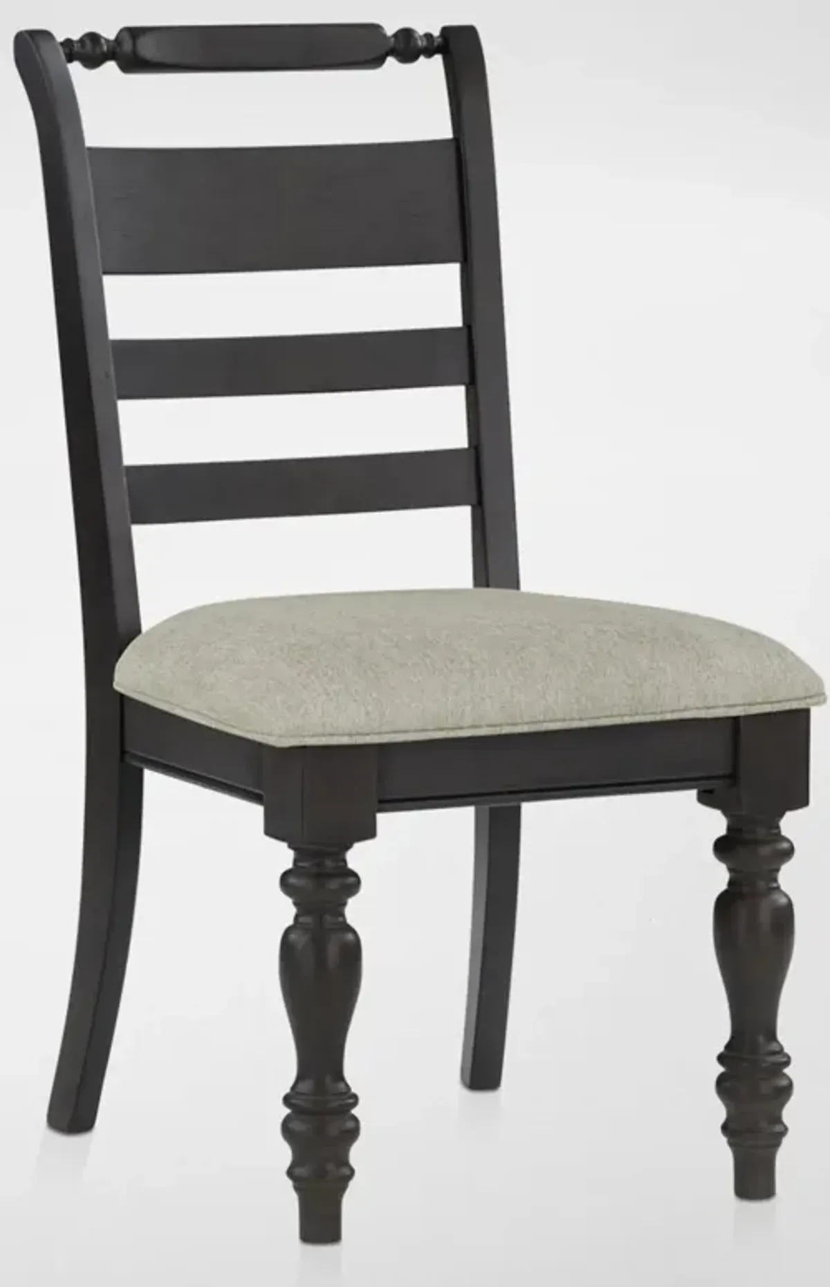 Vineyard Round Dining Table and 4 Dining Chairs - Black