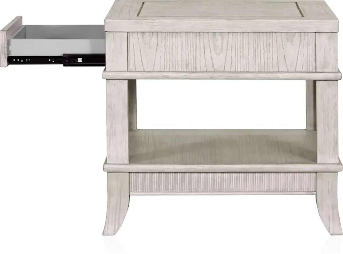 Hazel End Table - Water White