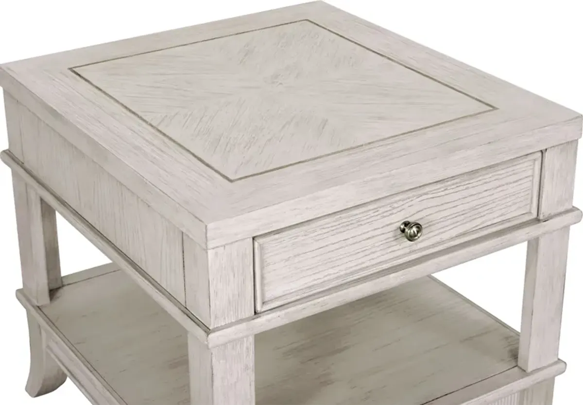 Hazel End Table - Water White