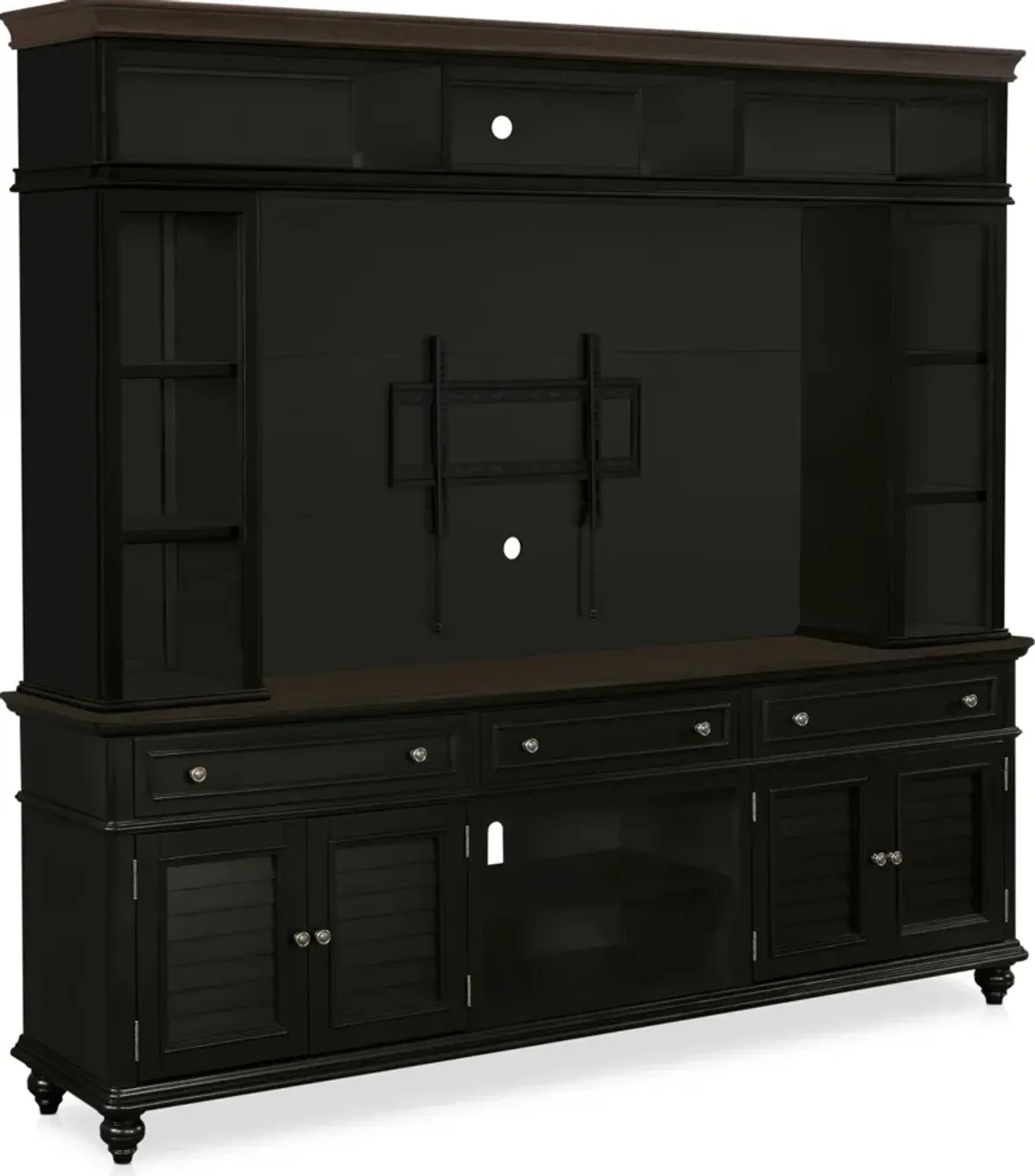 Charleston 94" Entertainment Wall - Black