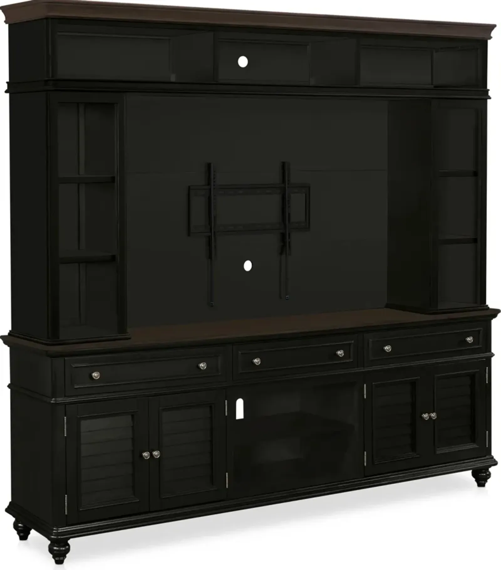 Charleston 94" Entertainment Wall - Black