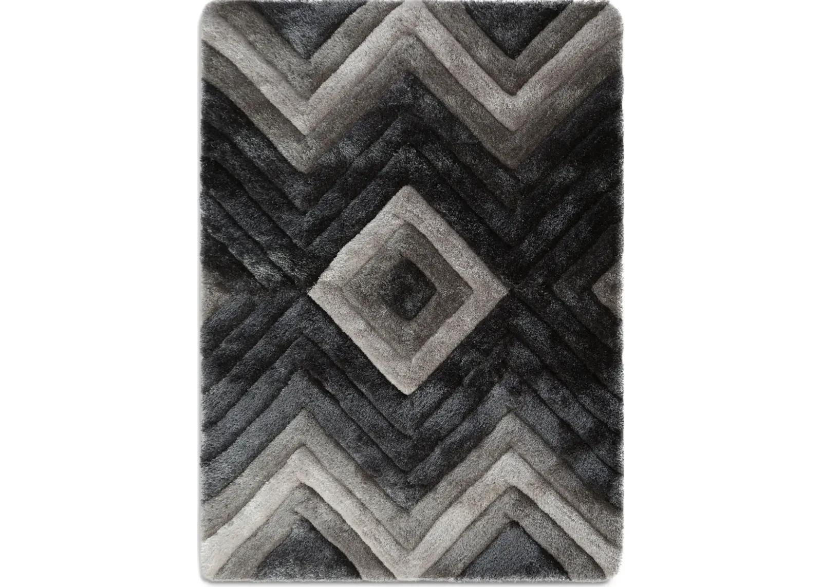 Concord 3' x 5' Rug - Gray Shag