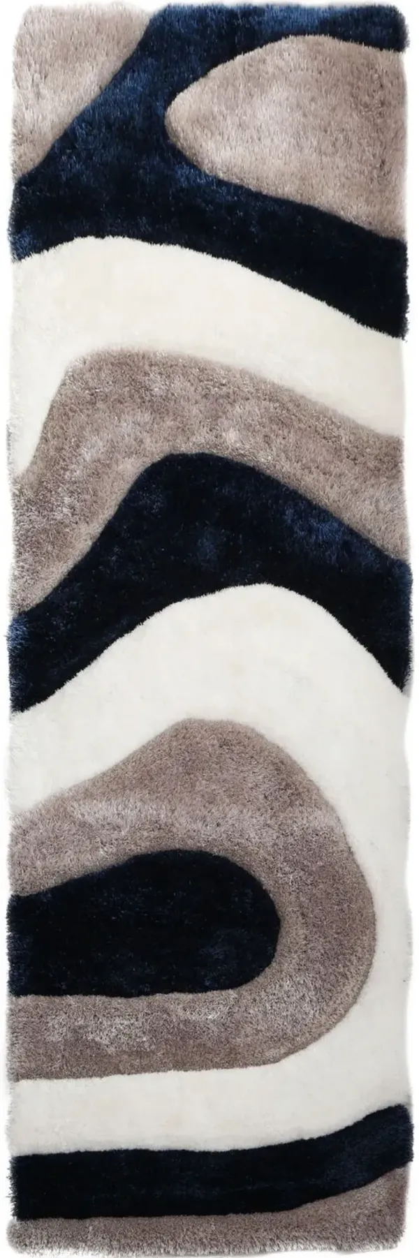 Bayou 2' x 8' Runner - Blue/White/Gray