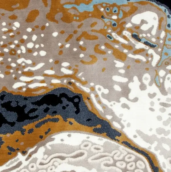 Titanium 3' x 6' Area Rug - Blue/Gold