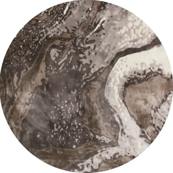 Titanium 6' Round Rug - Gray