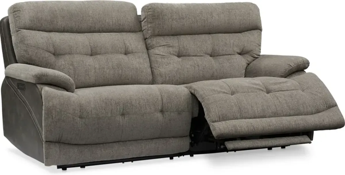 Beckett 2-Piece Dual-Power Reclining Sofa - Gray