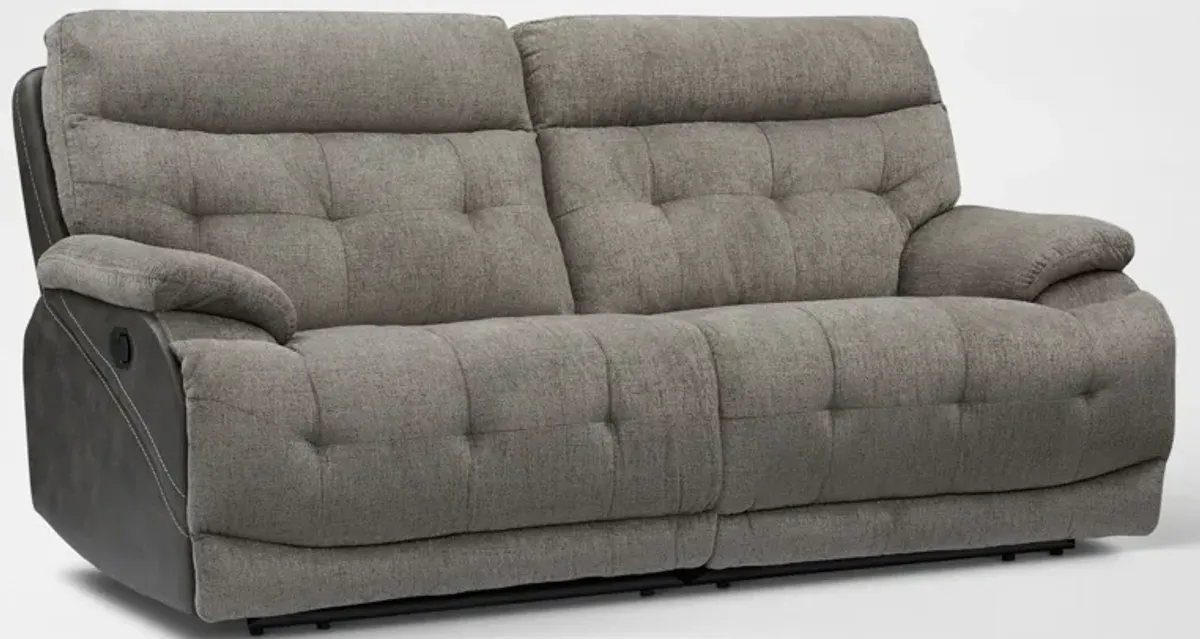 Beckett 2-Piece Manual Reclining Sofa - Gray