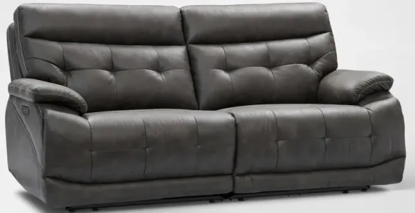 Beckett 2-Piece Dual-Power Reclining Sofa - Charcoal