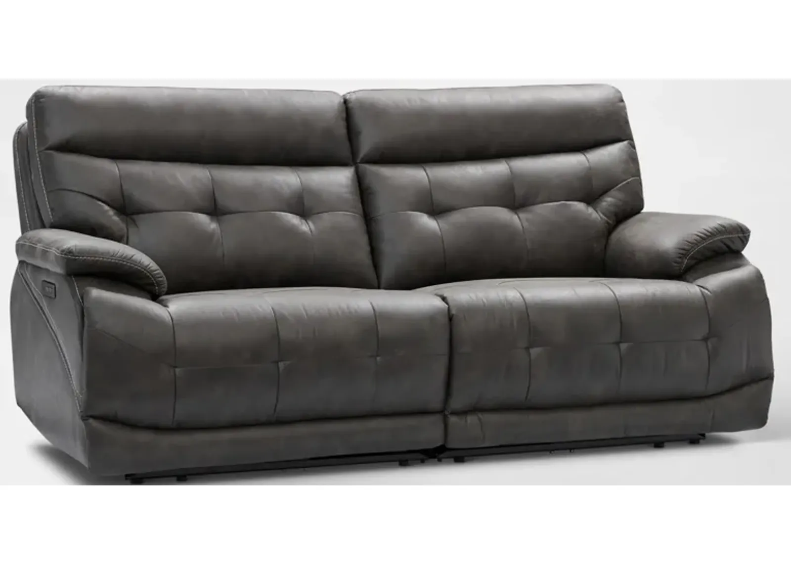 Beckett 2-Piece Dual-Power Reclining Sofa - Charcoal