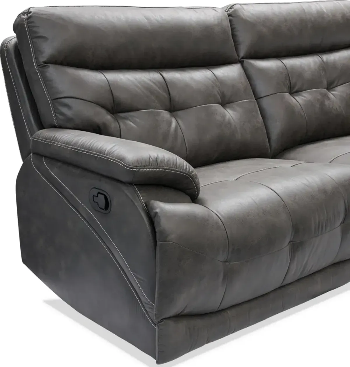 Beckett 2-Piece Manual Reclining Sofa - Charcoal