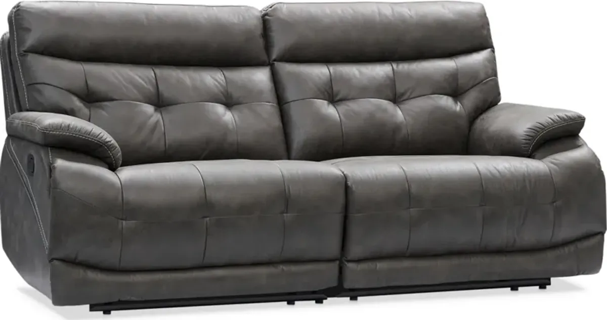 Beckett 2-Piece Manual Reclining Sofa - Charcoal