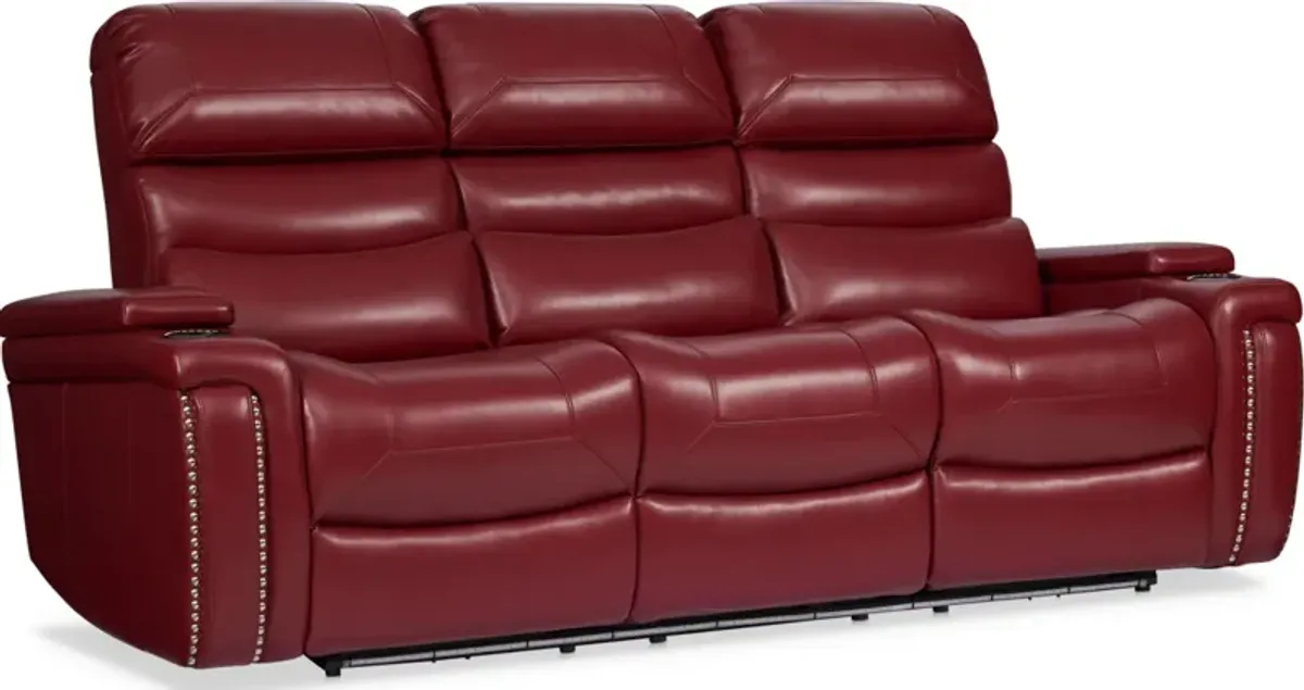 Jackson Triple-Power Reclining Sofa and Recliner - Red