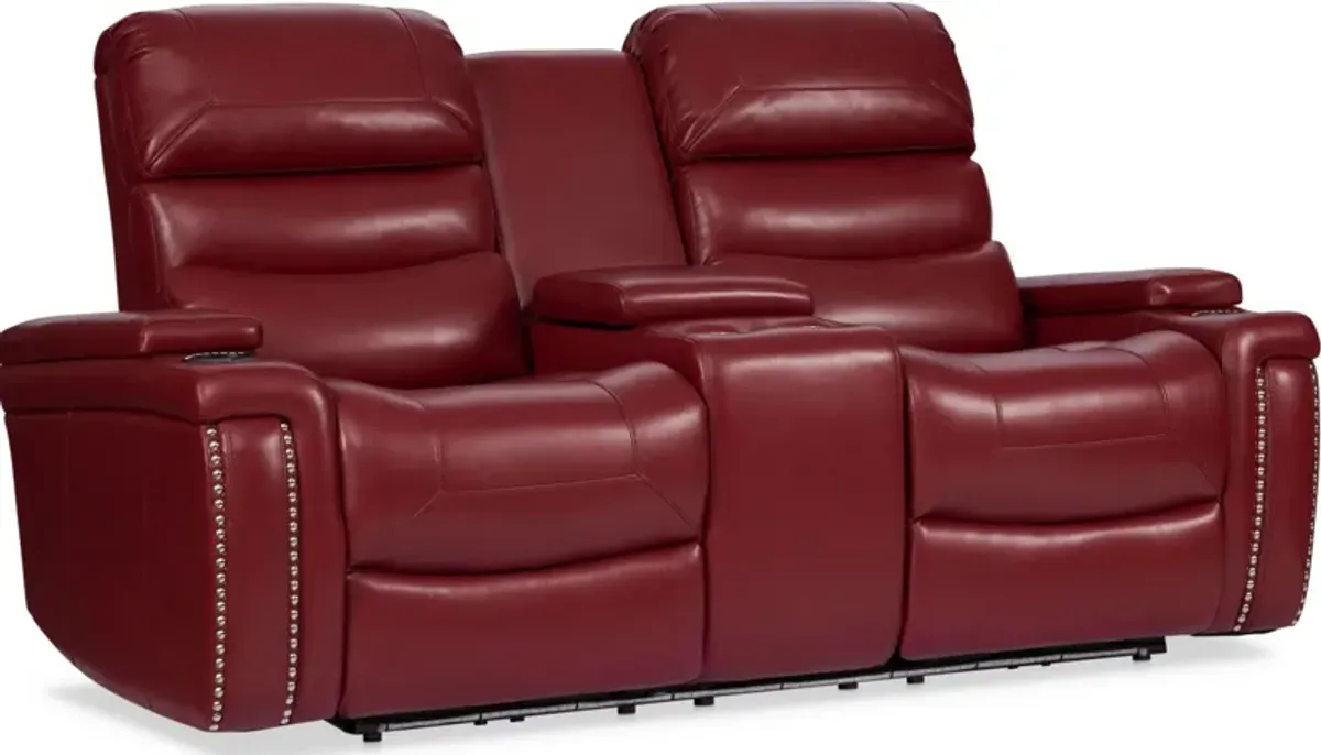 Jackson Triple-Power Reclining Sofa, Loveseat and Recliner - Red