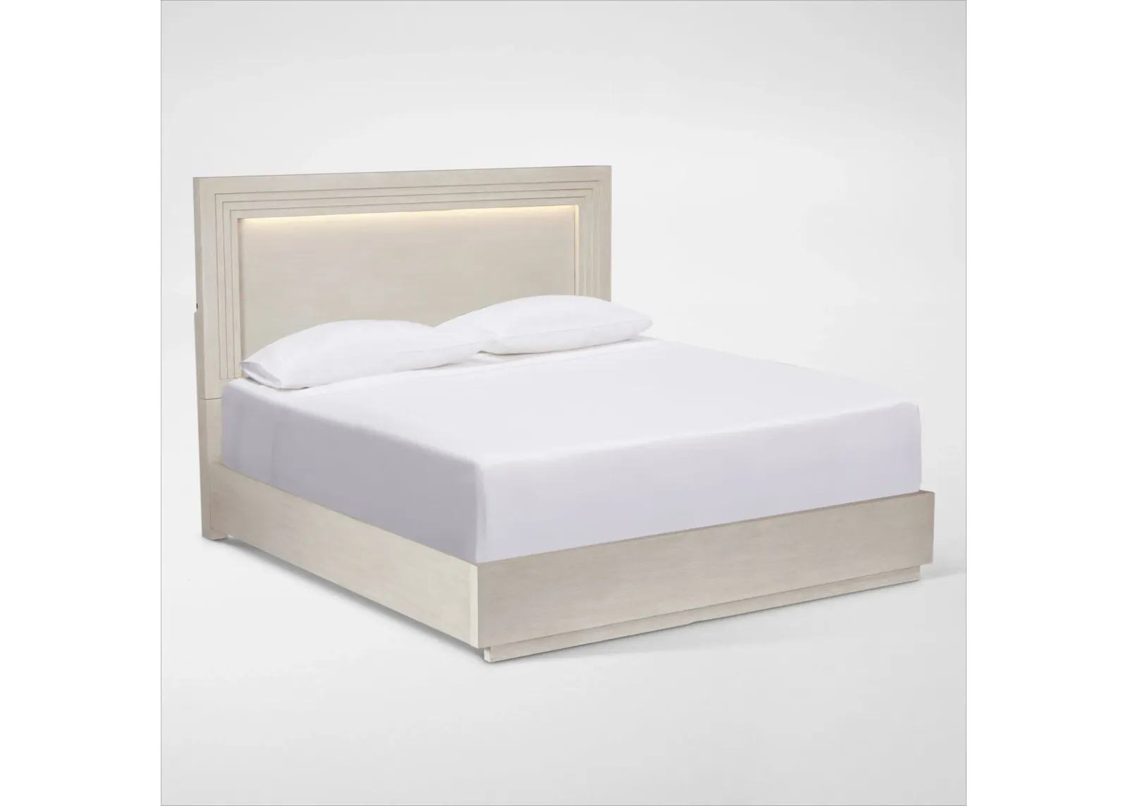 Arielle King Panel Bed - Parchment