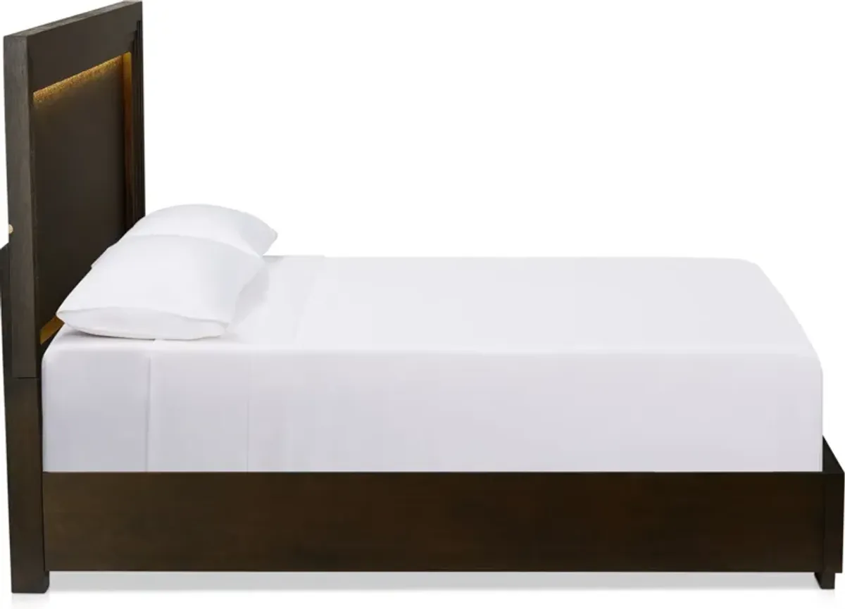 Arielle Queen Panel Bed - Tabacco